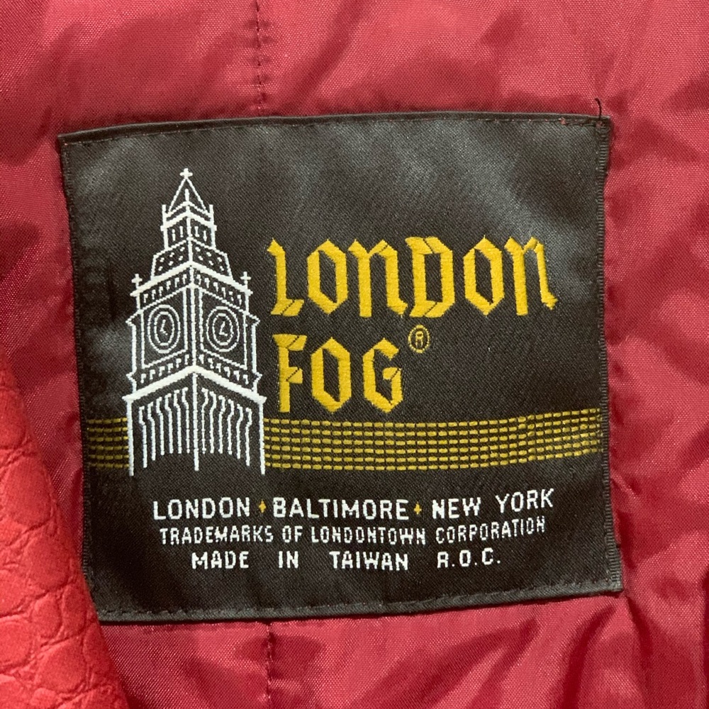 Vintage London Fog Burgundy Croc Trench 10 - Picture 2 of 15